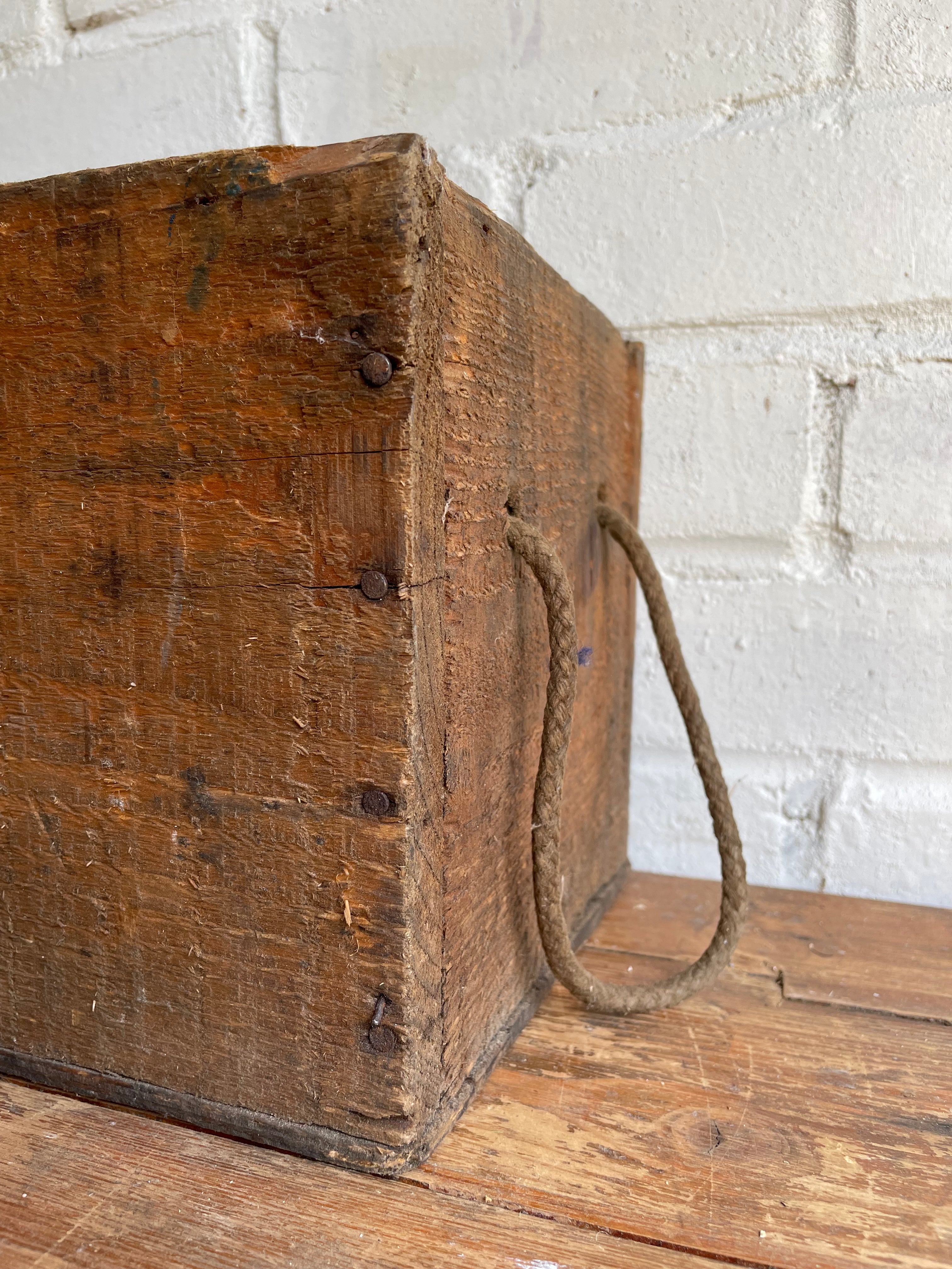 Rustic Storage Box with “Non Returnable” Typography