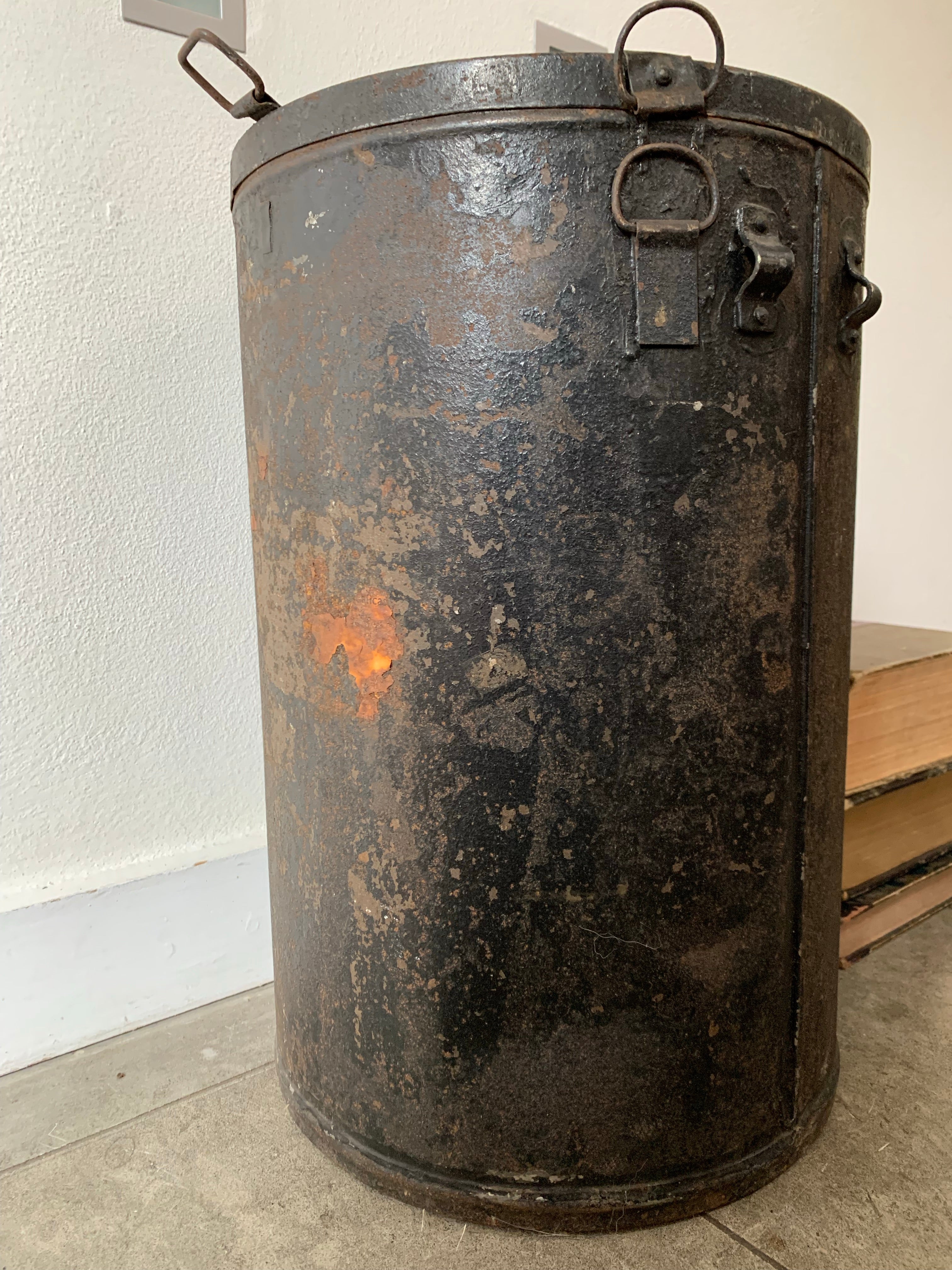 Large Vintage Metal Ballot Box