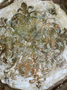 Florentine Gilt and White Occasional Table