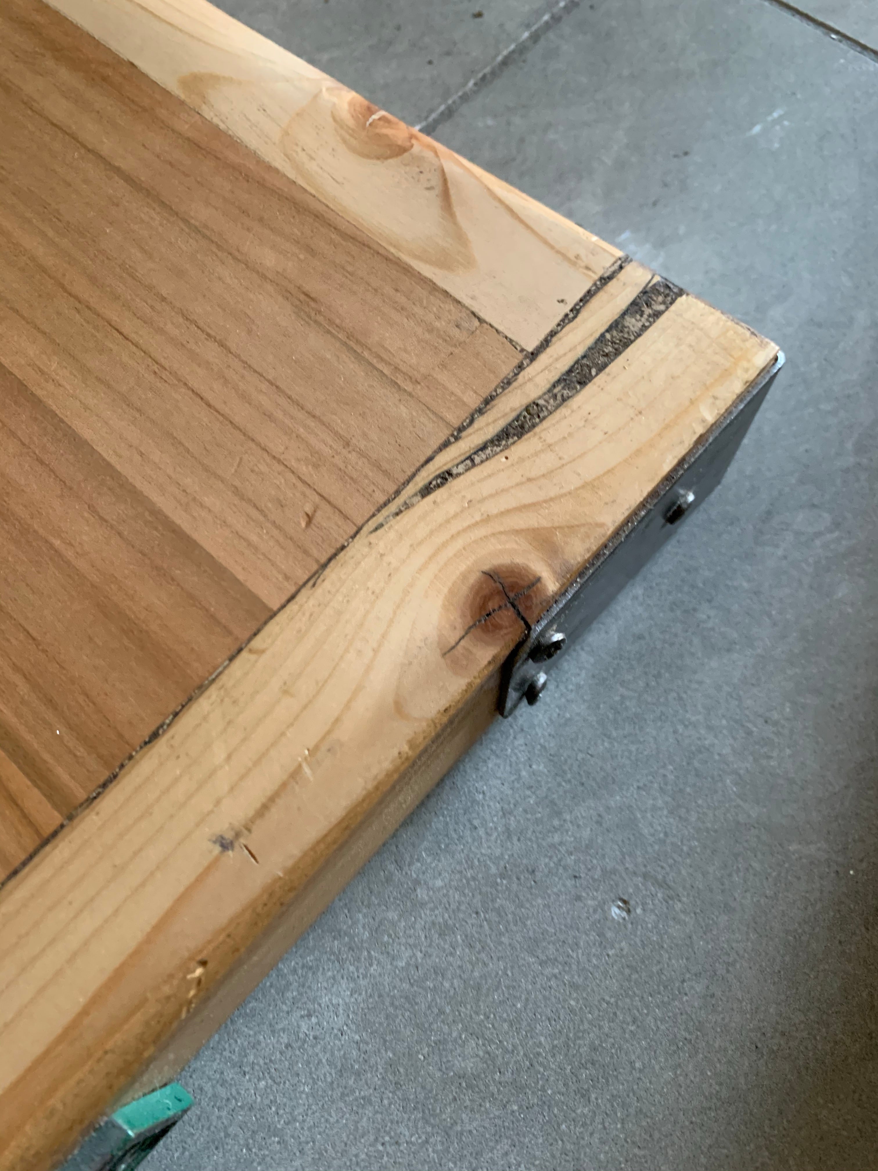 Reclaimed Wood Chopping Block (with green plaque)