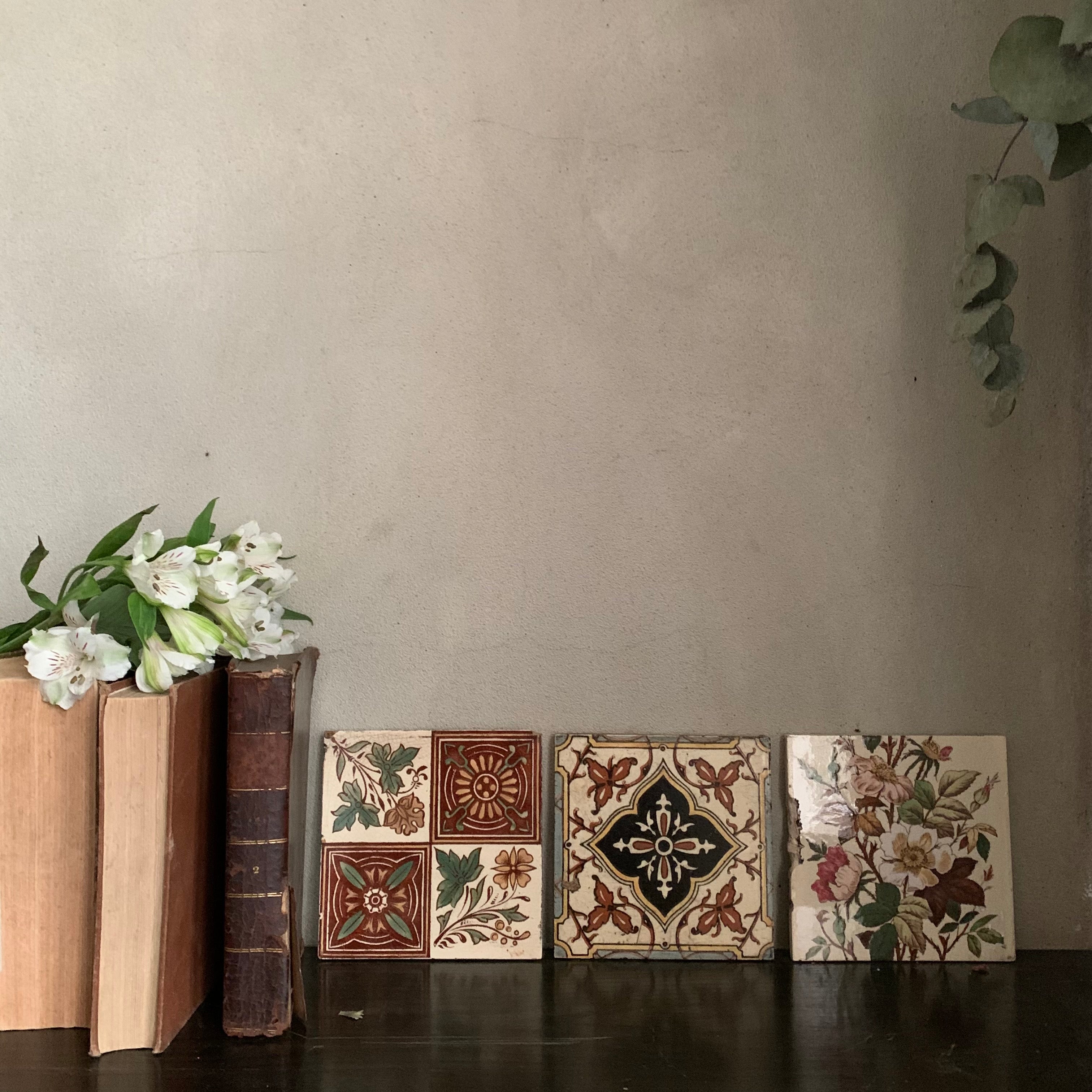 Antique Victorian Pottery Tile 2