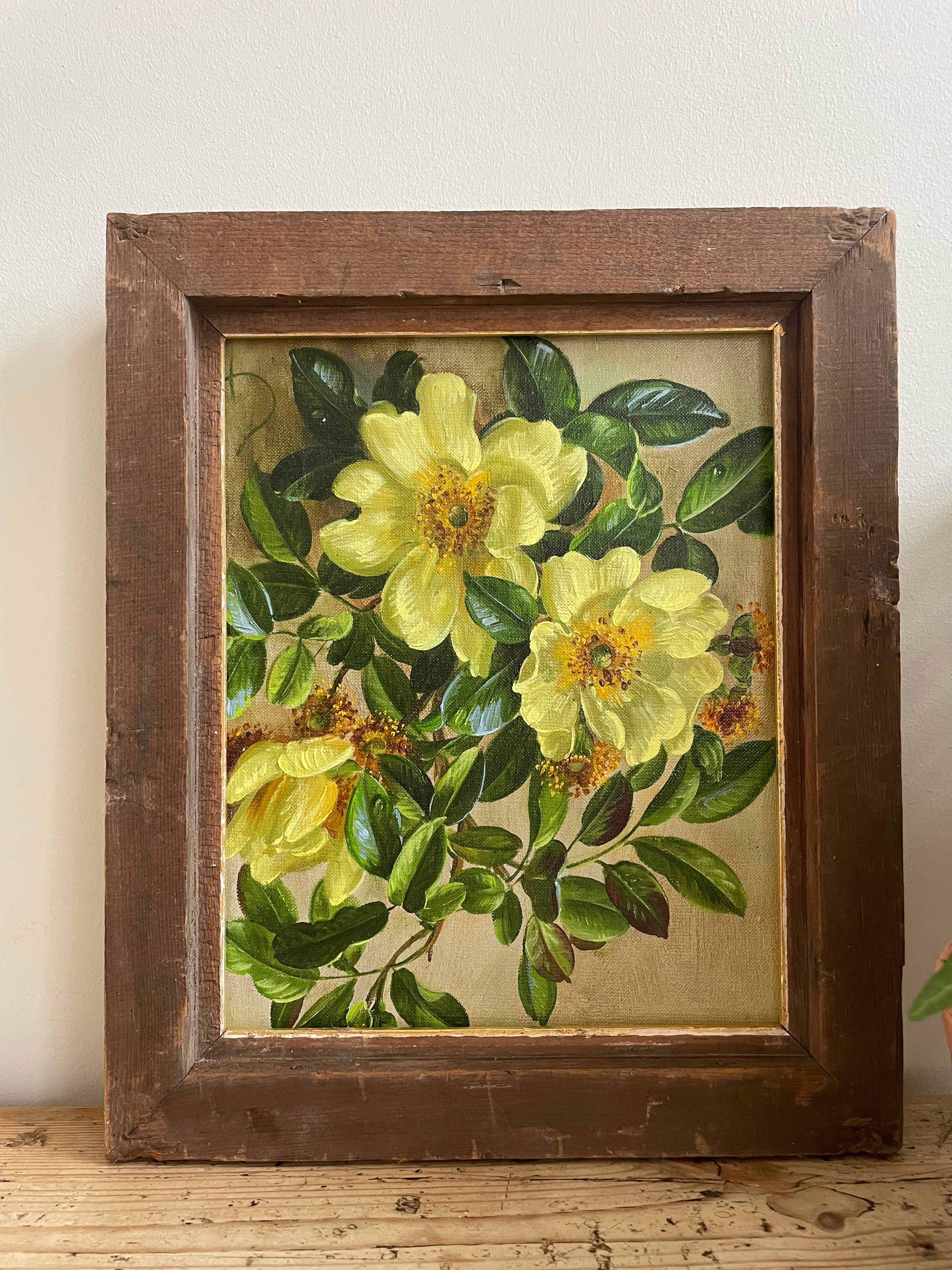 Small Floral Still Life: Oil on Canvas