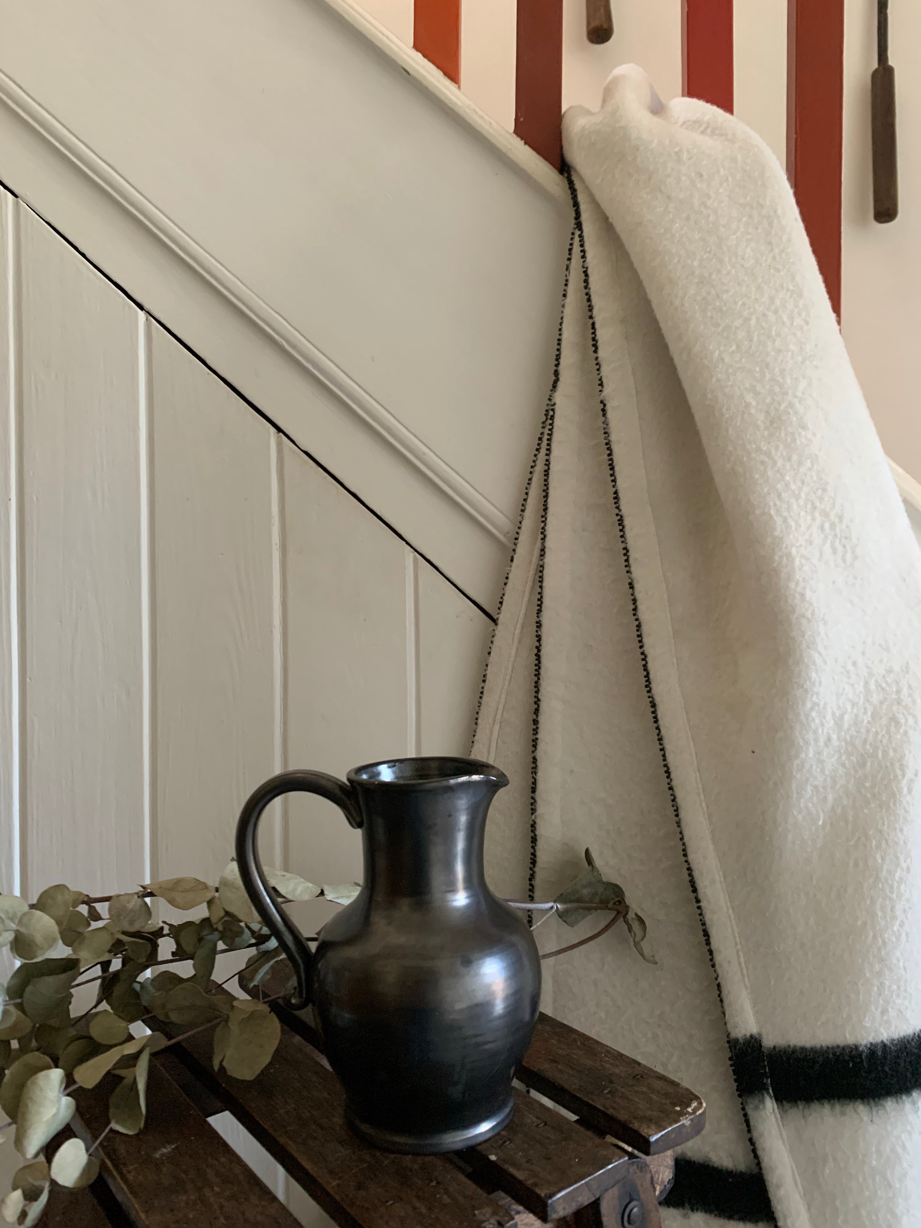 Charcoal Black Metallic Glazed Jug