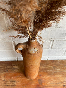 19th Century Ceramic Bottle/Candleholder with Engraved No. 1