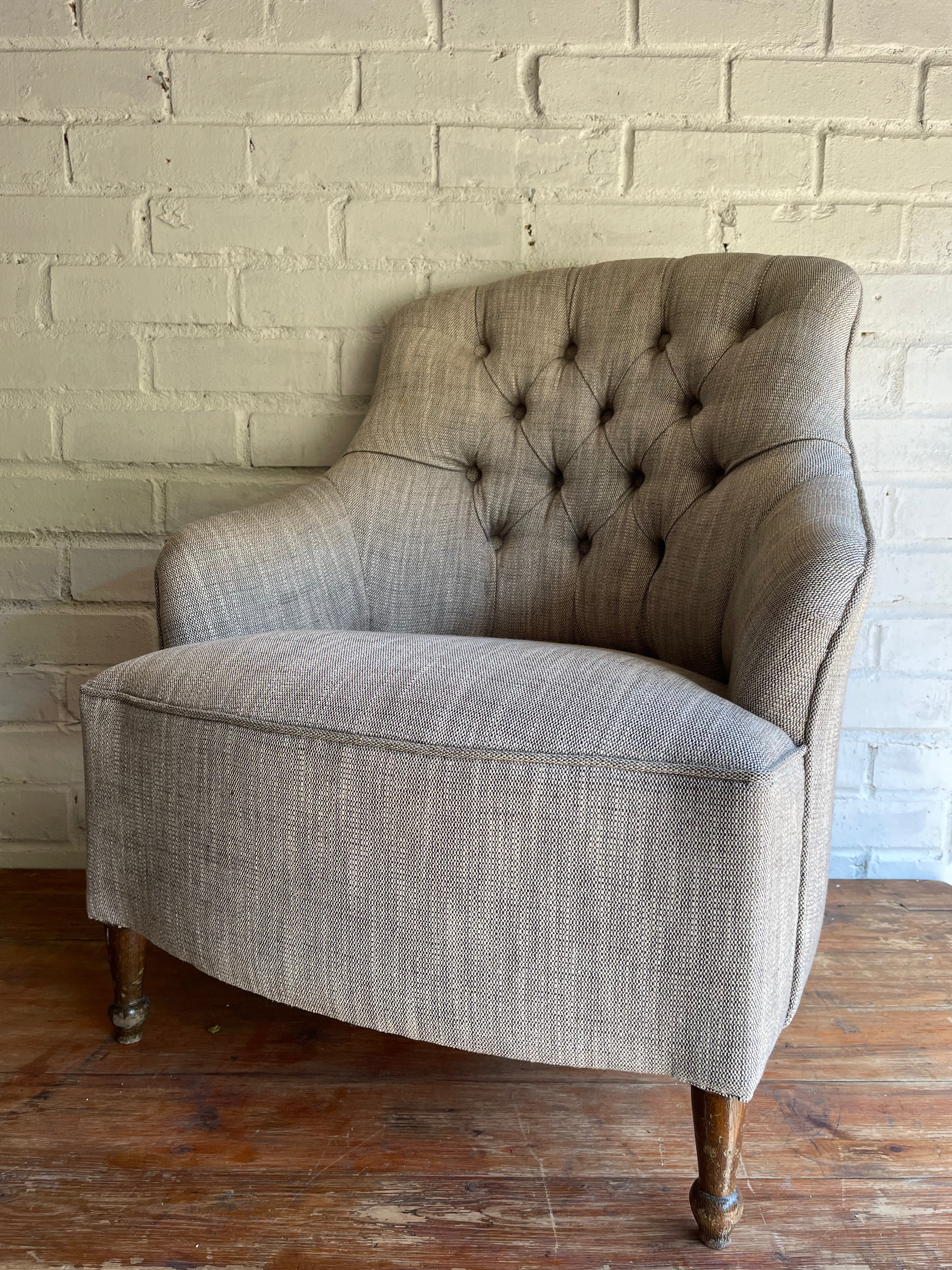 Small button back deals armchair