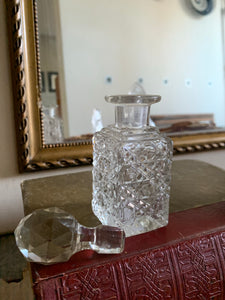 Small  Edwardian Cut-Glass Perfume Bottle