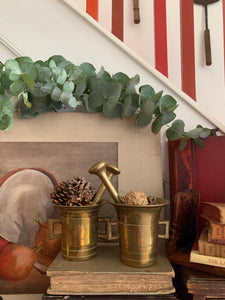 Large Antique Brass Pestle and Mortar 2
