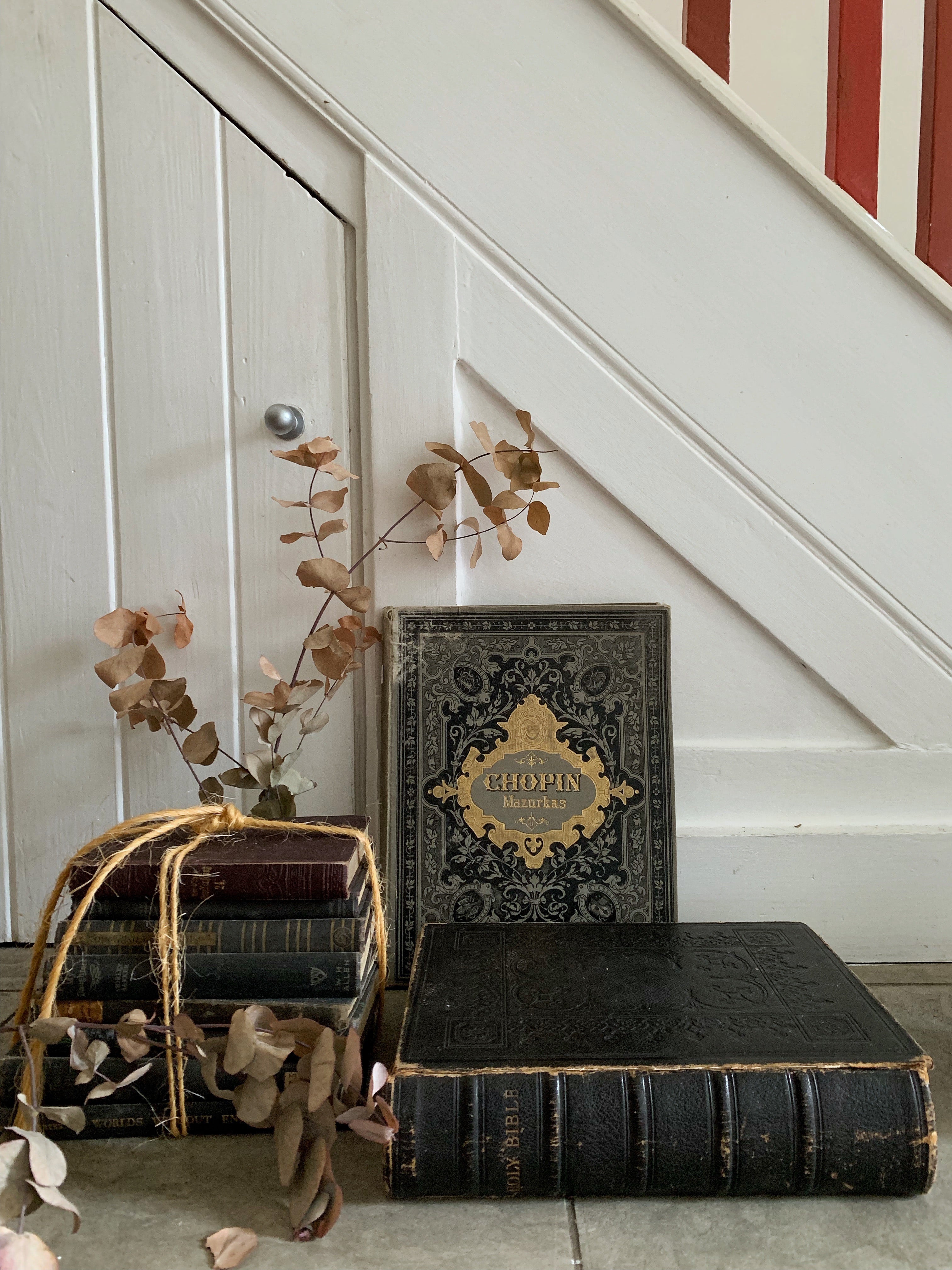 Large Antique Embossed Leather Bible
