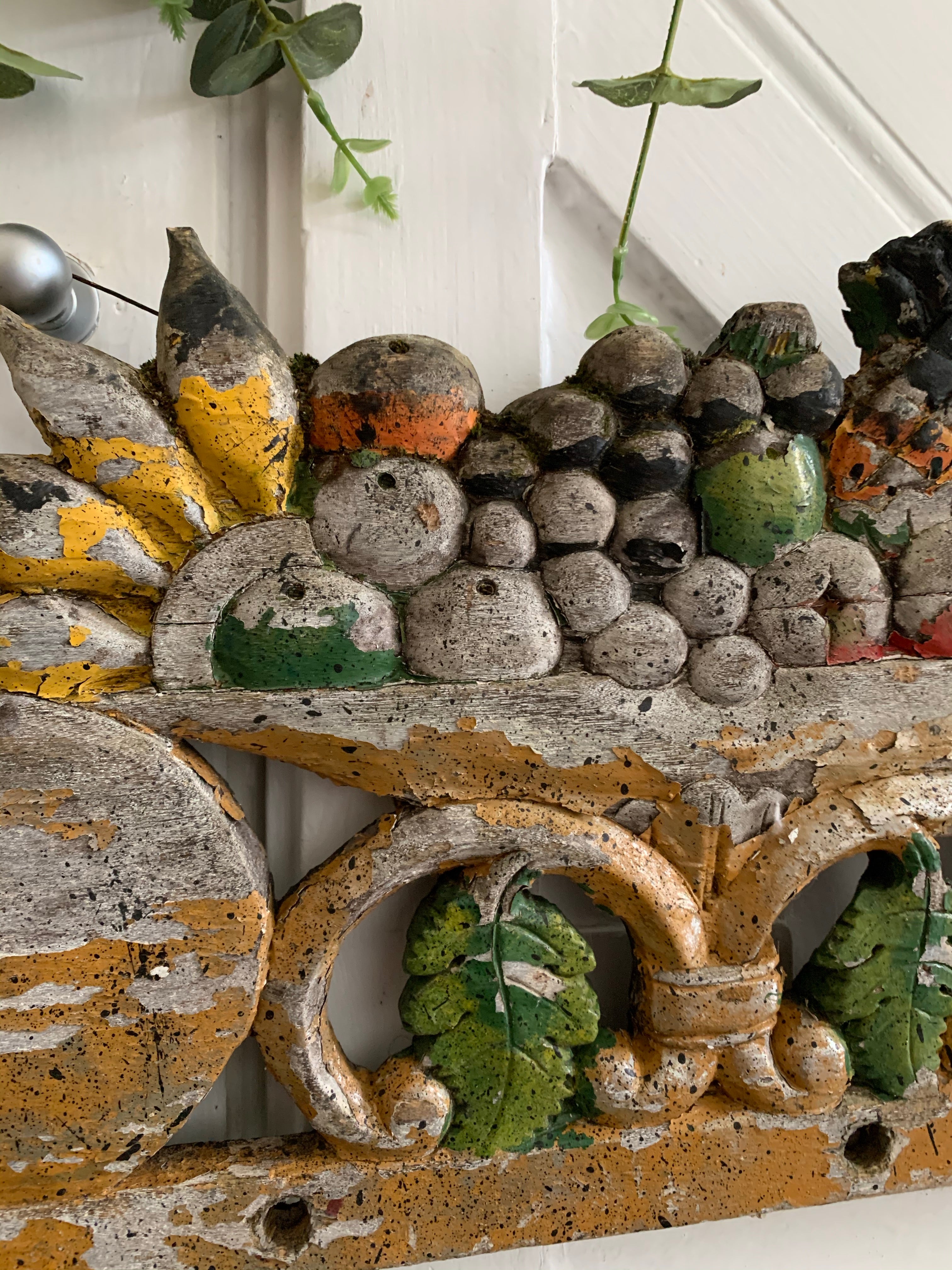 Carved Wooden Italian Style Wall Adornment