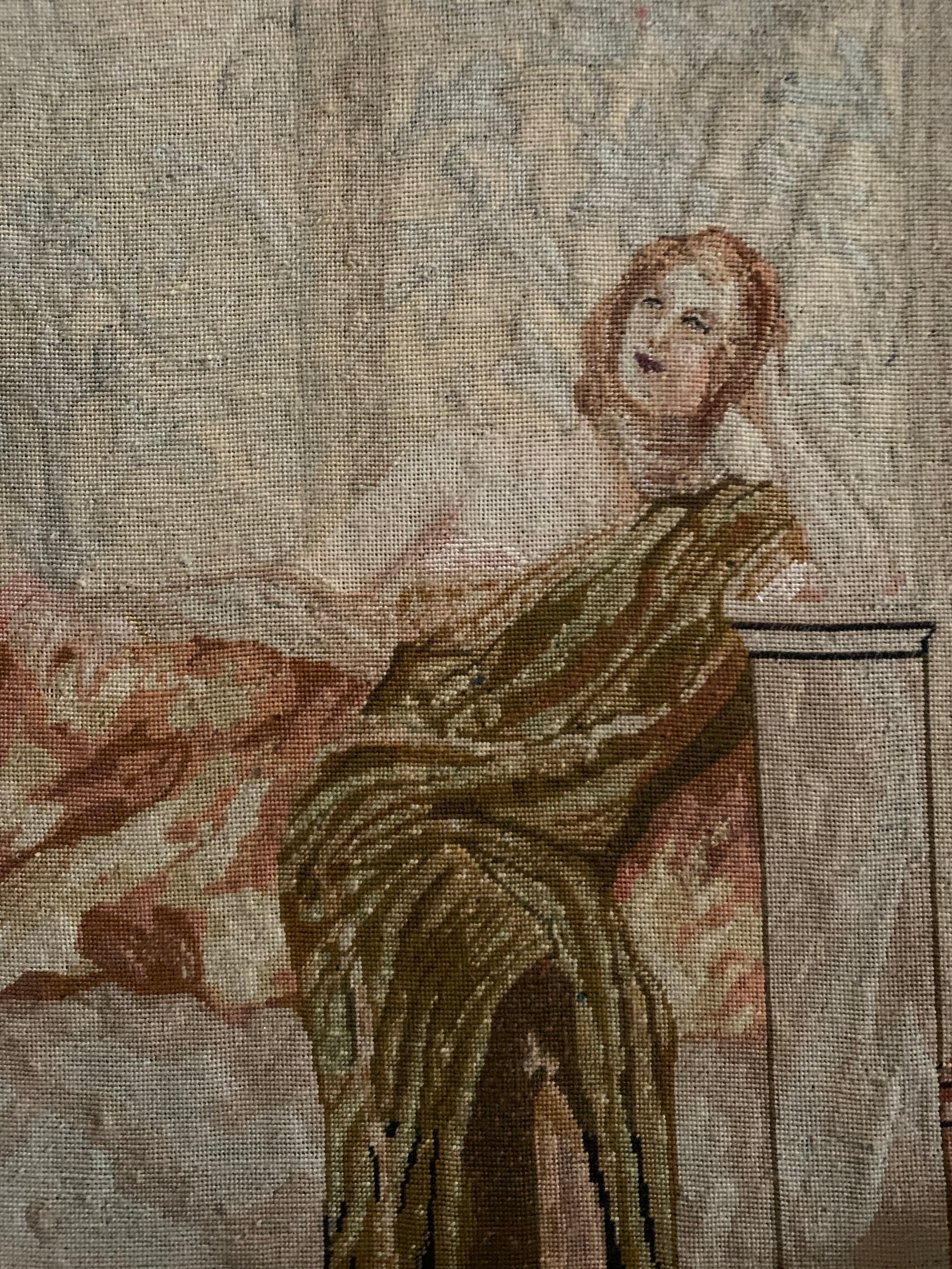 Tapestry on Board of a Classical Lady
