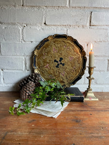 Florentine Tray in Black, Gold & Pink