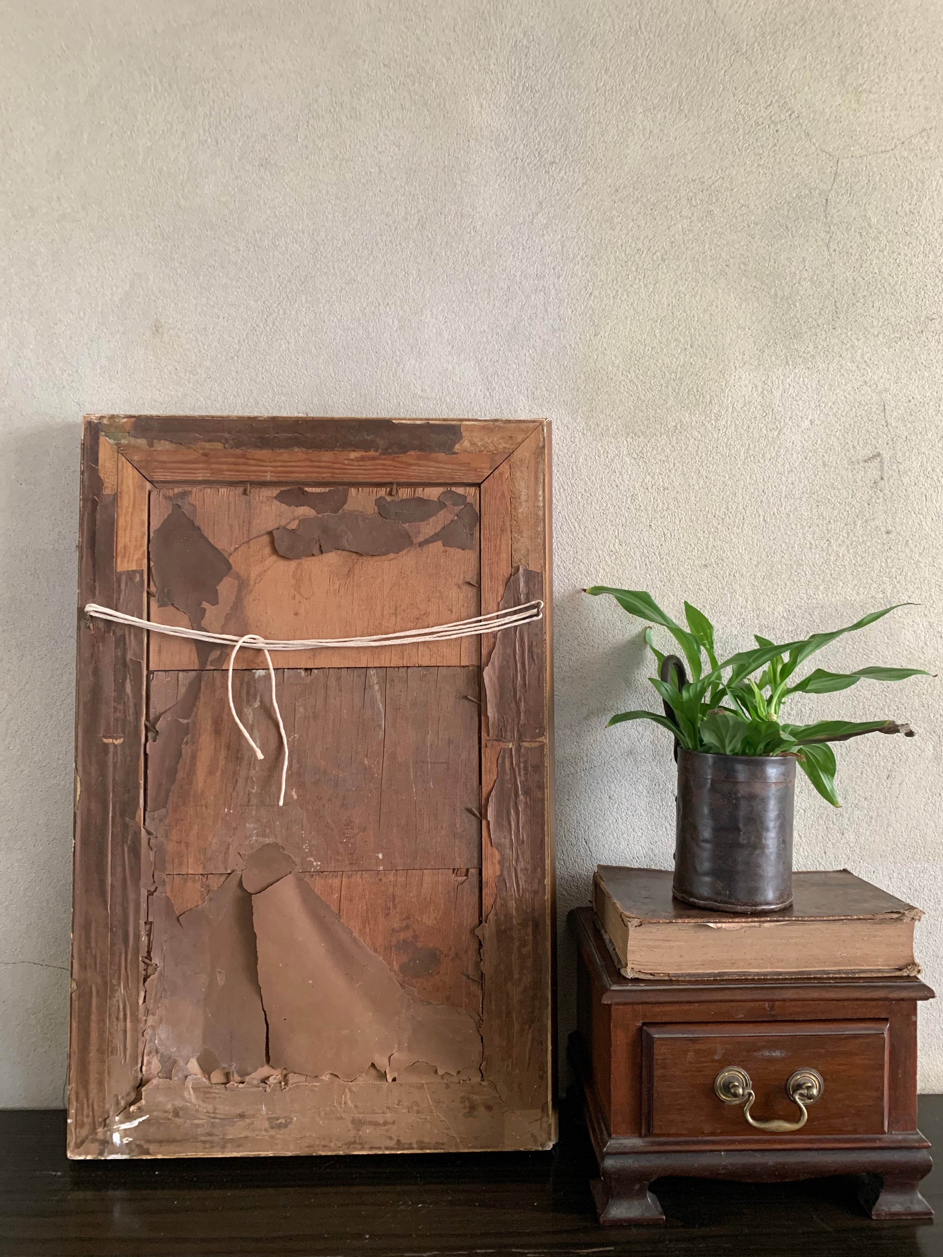 Mountain and Sky: Antique Oil on board