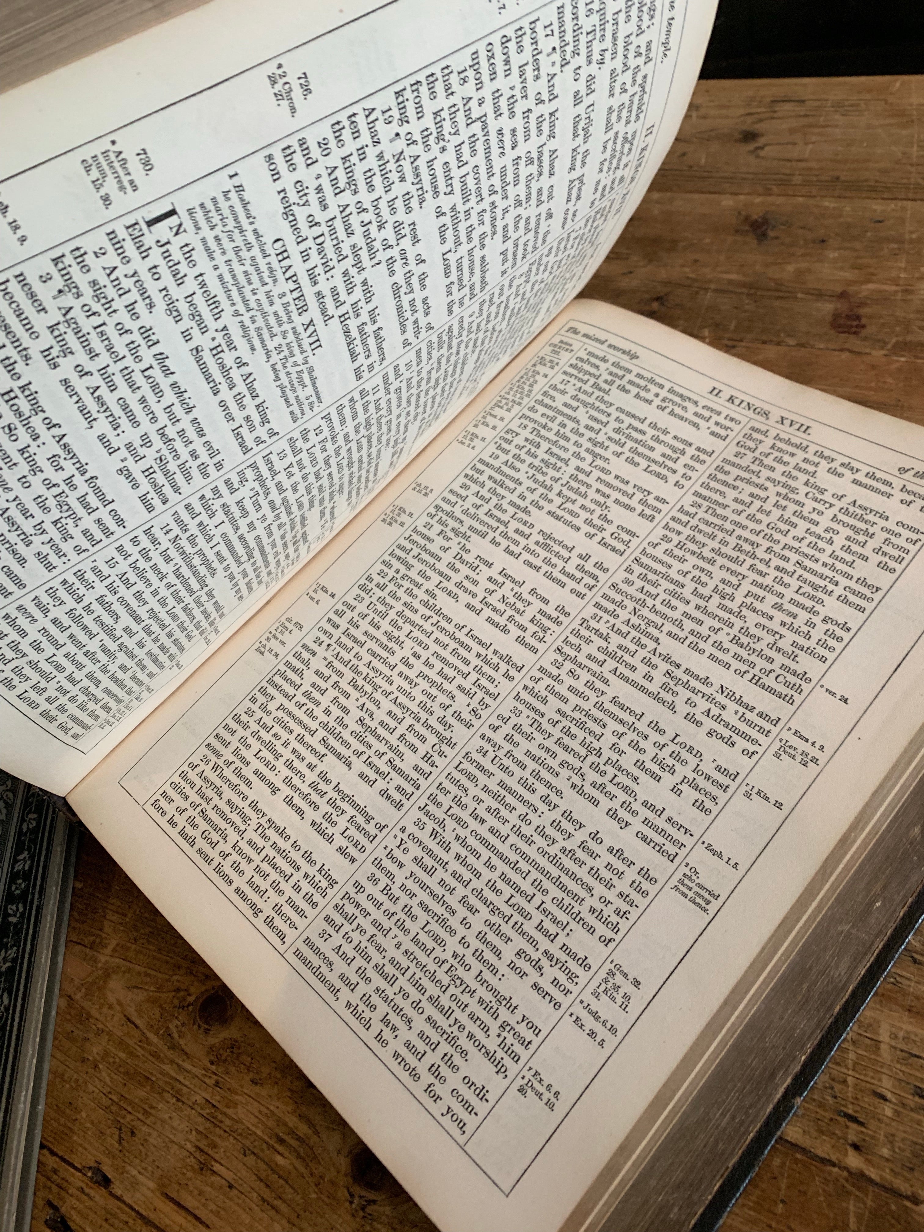 Large Antique Embossed Leather Bible