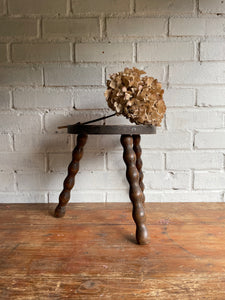 Small French Half-Moon Shaped Milking Stool