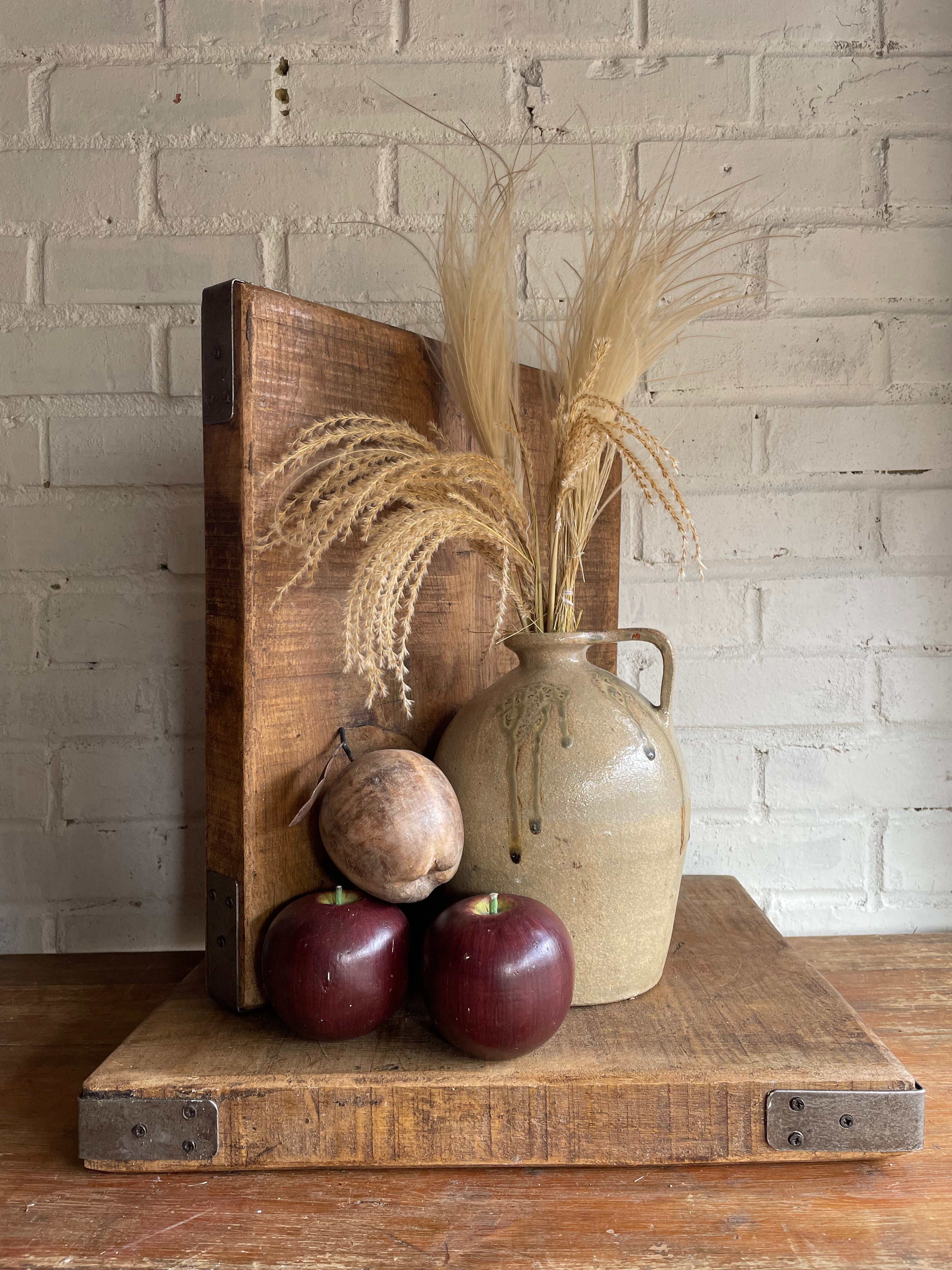Reclaimed Oak Chopping Board/Butchers Block with Metal Corners