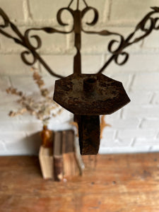 Belgian Wrought Iron Hanging Candelabra