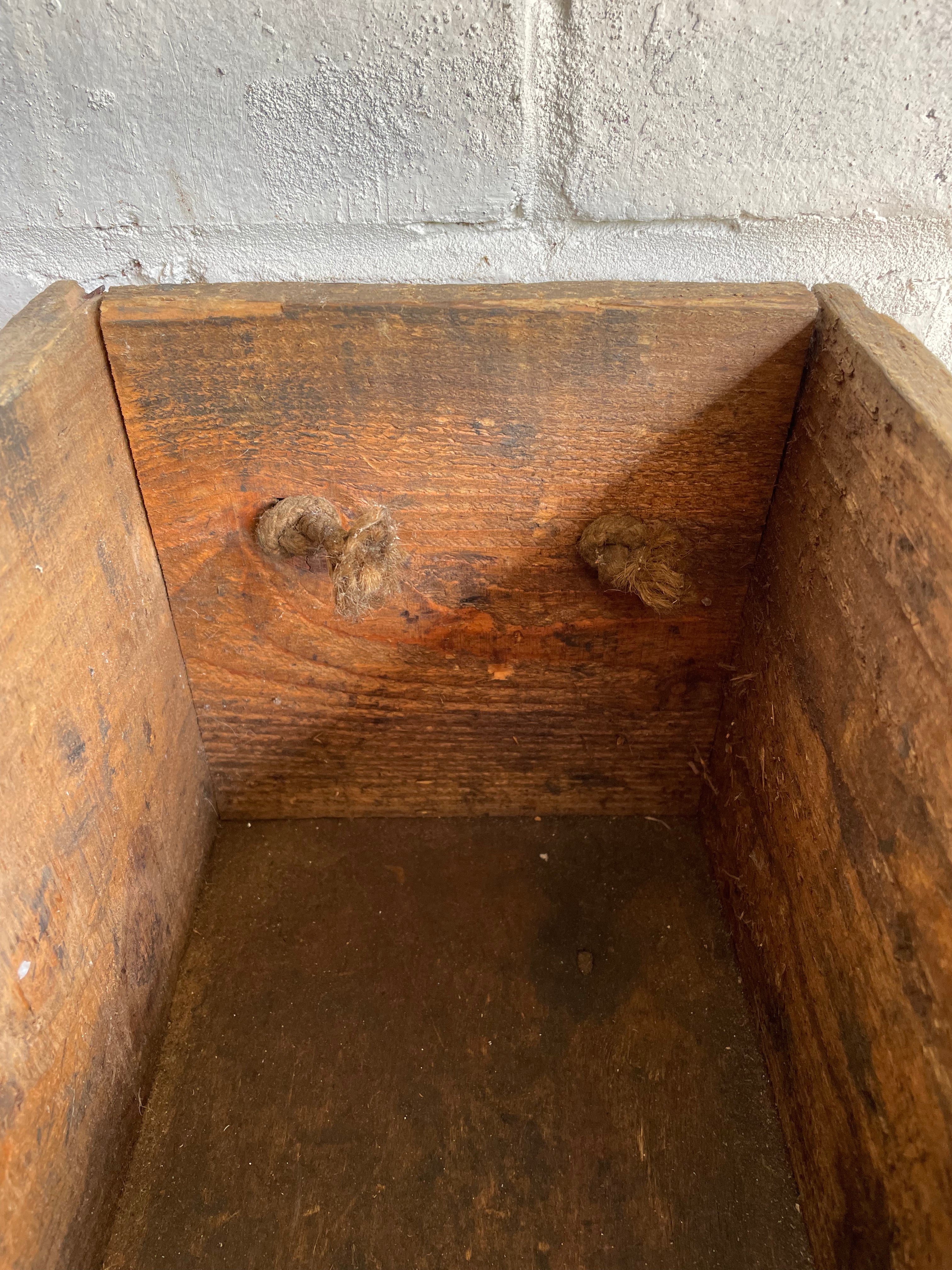 Rustic Storage Box with “Non Returnable” Typography