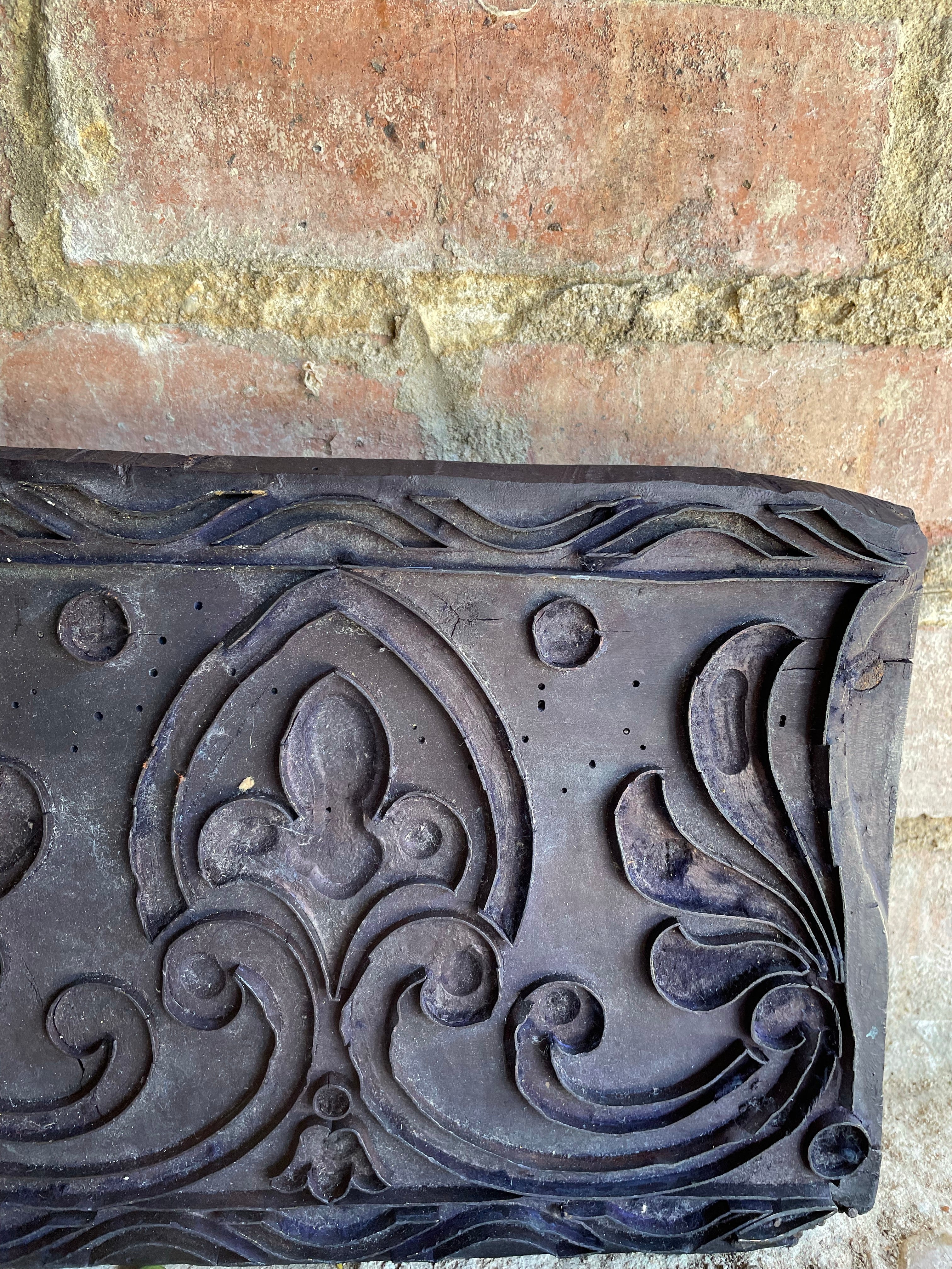 Large Antique Textile Printing Block