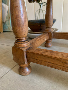 Vintage Stool with Faux Leather and Stud Detail