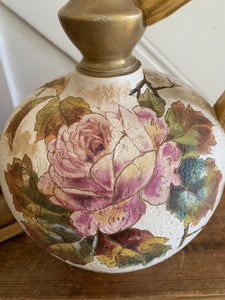 Antique Porcelain Pitcher with floral lace detail