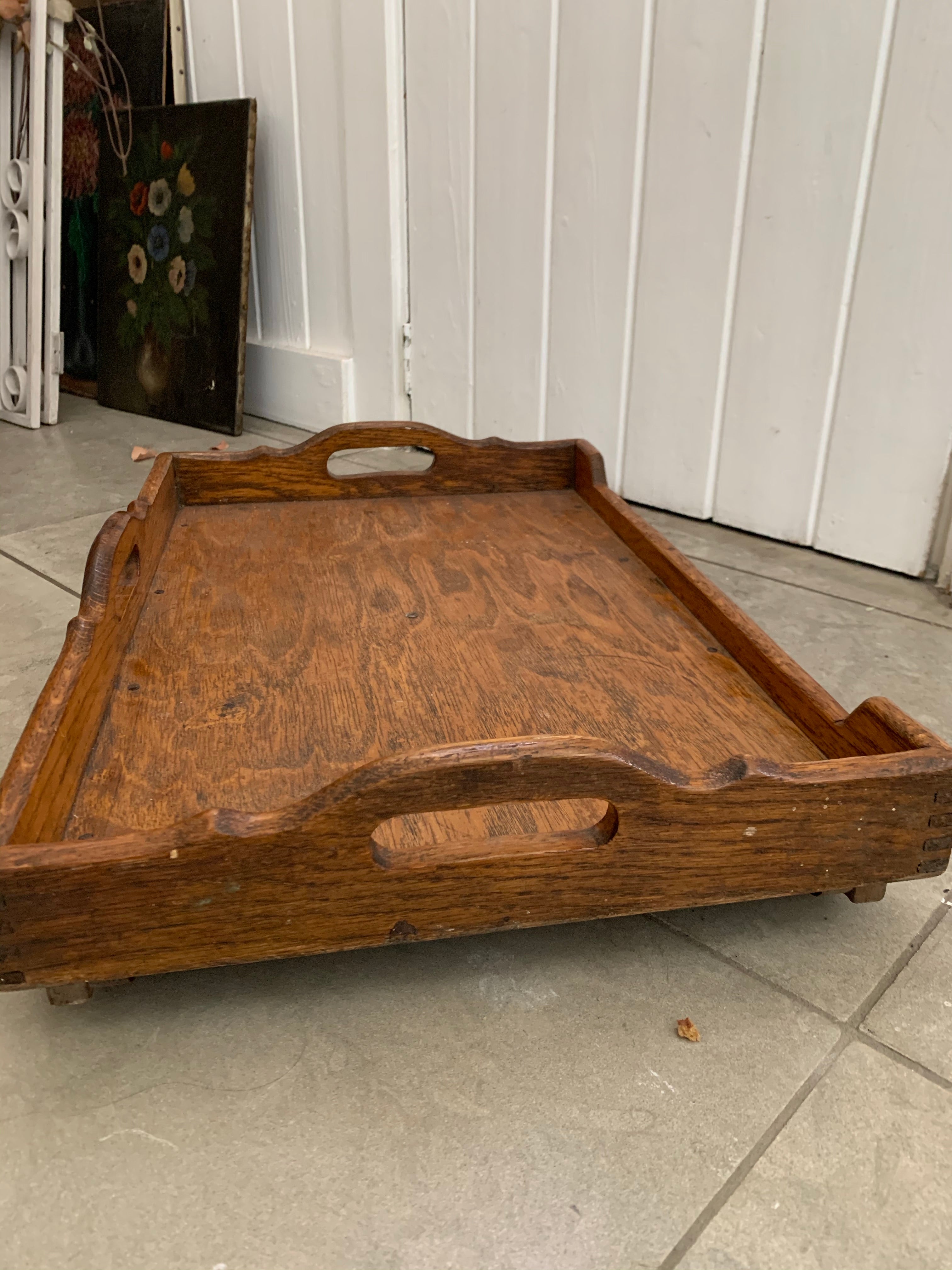 Folding Wooden Serving Tray/Butlers Tray
