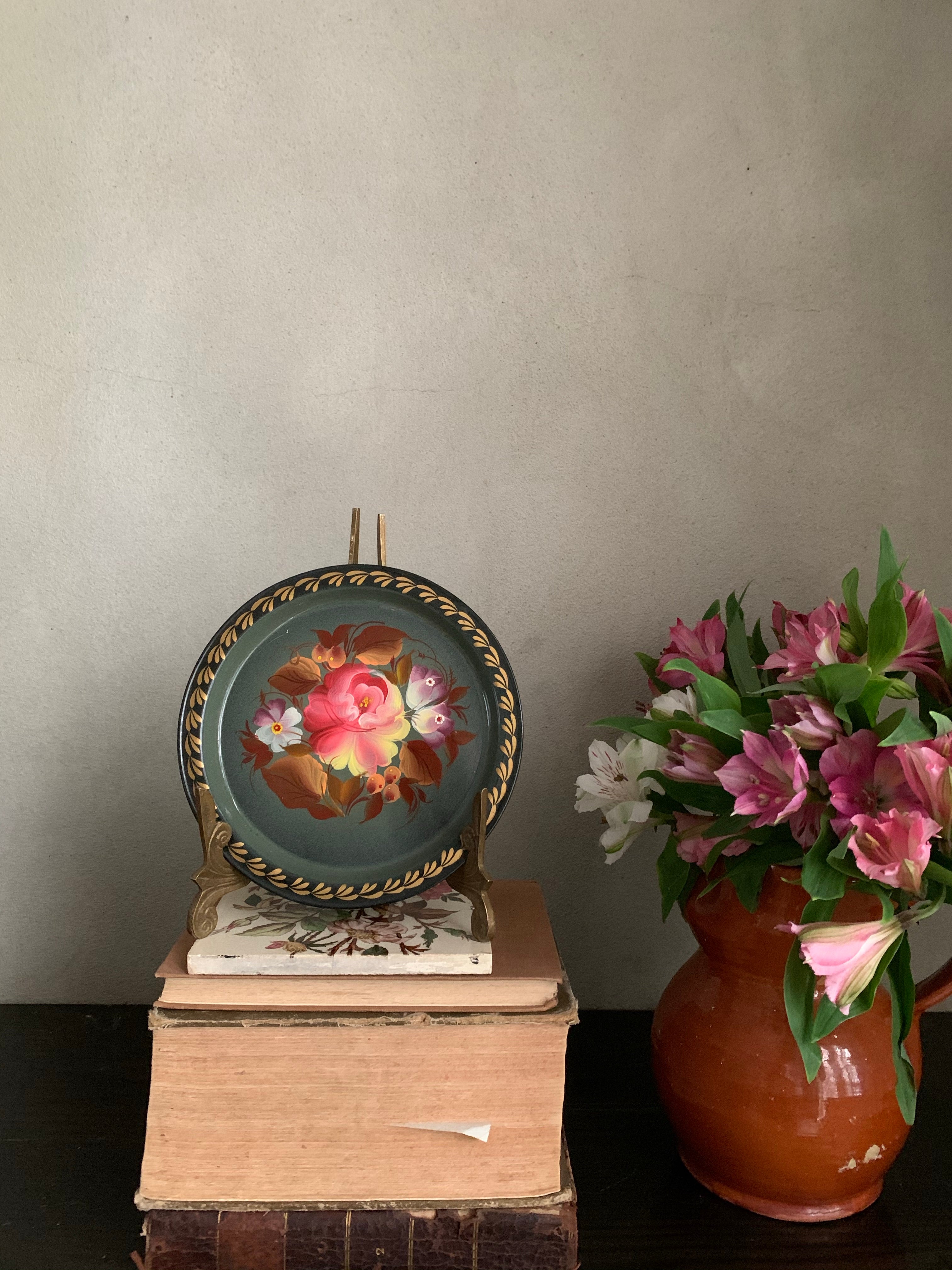 Small Vintage Toileware Plate 1