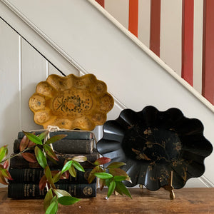 Antique Lacquered Bowl with Birds & Trees