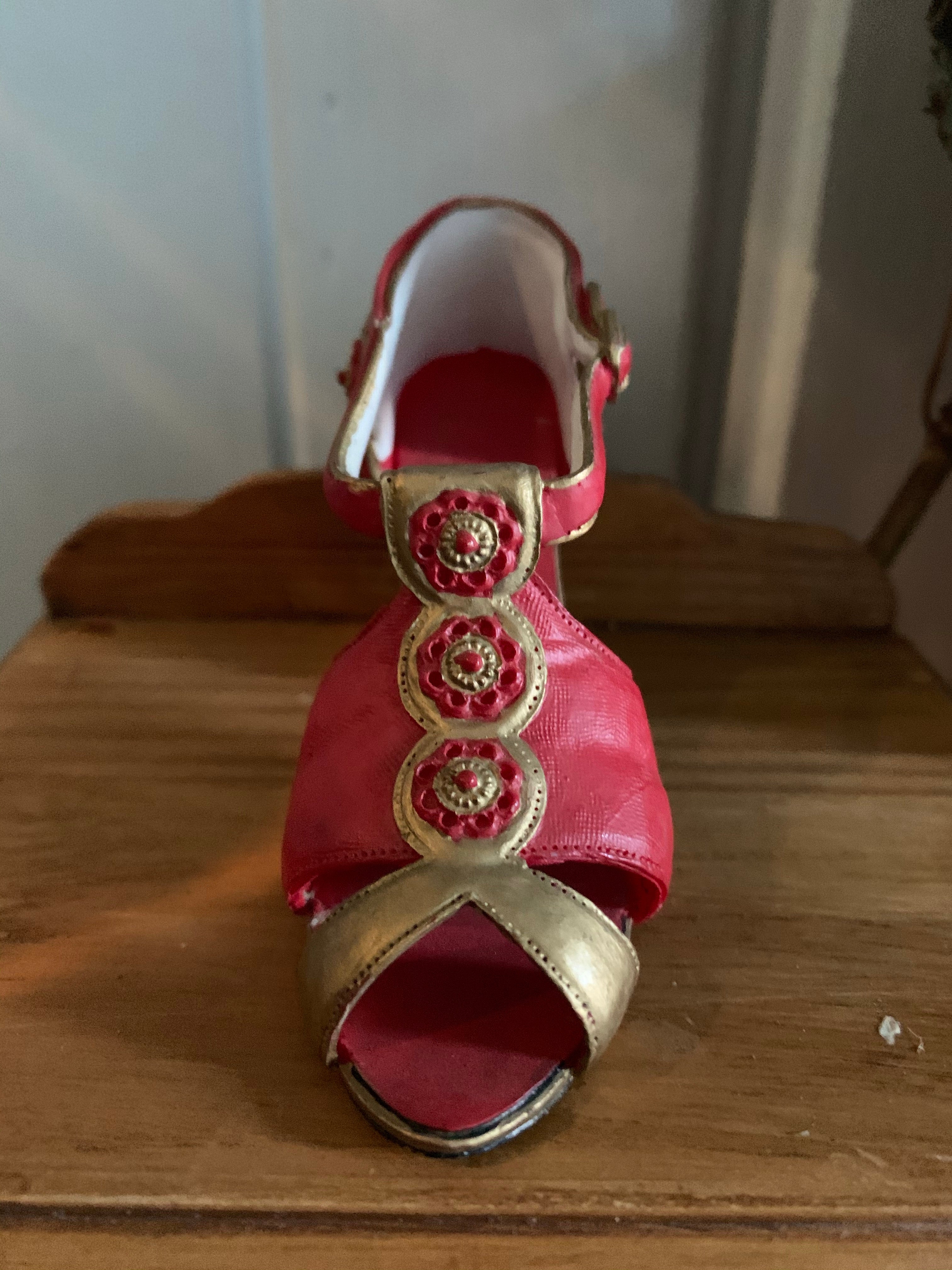 Miniature Ceramic & Resin Heeled Sandal