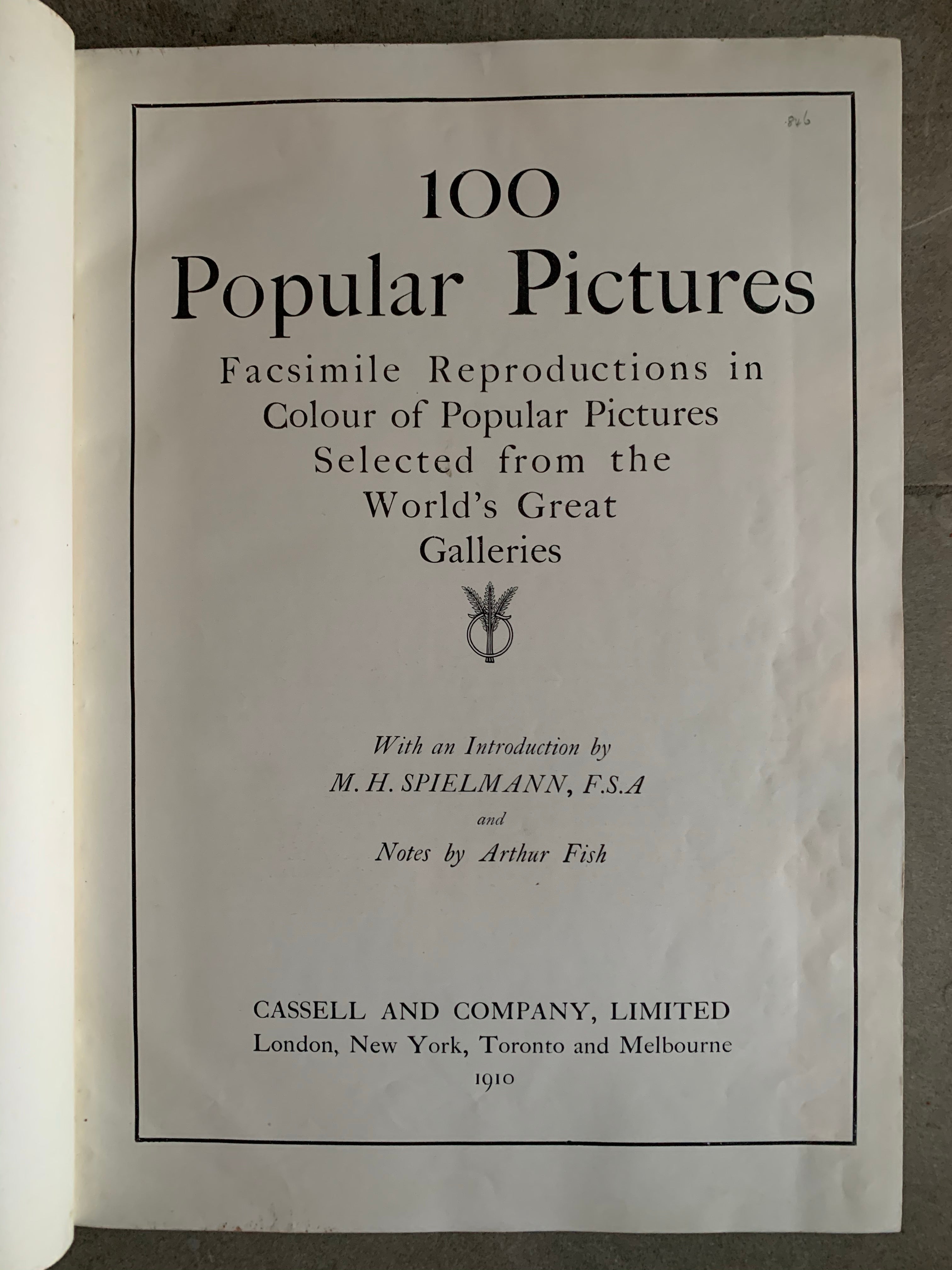 Large 1900s “Coffee Table” Book with Leather Spine