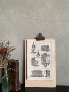 19th century bookplate of exhibits from the South Kensington Museum