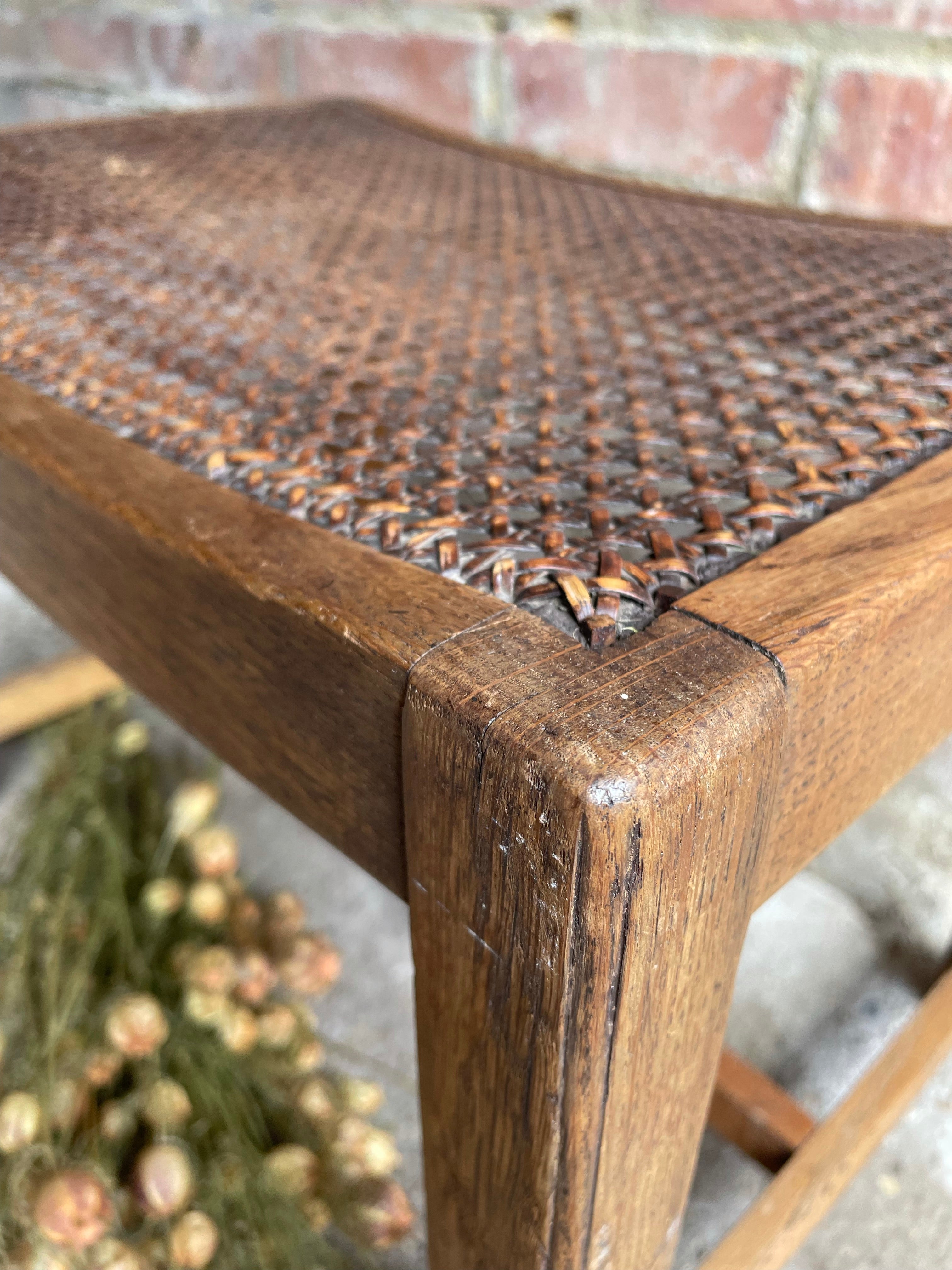 Wood & Cane Stool