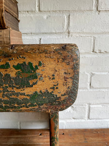Rustic Green Stool