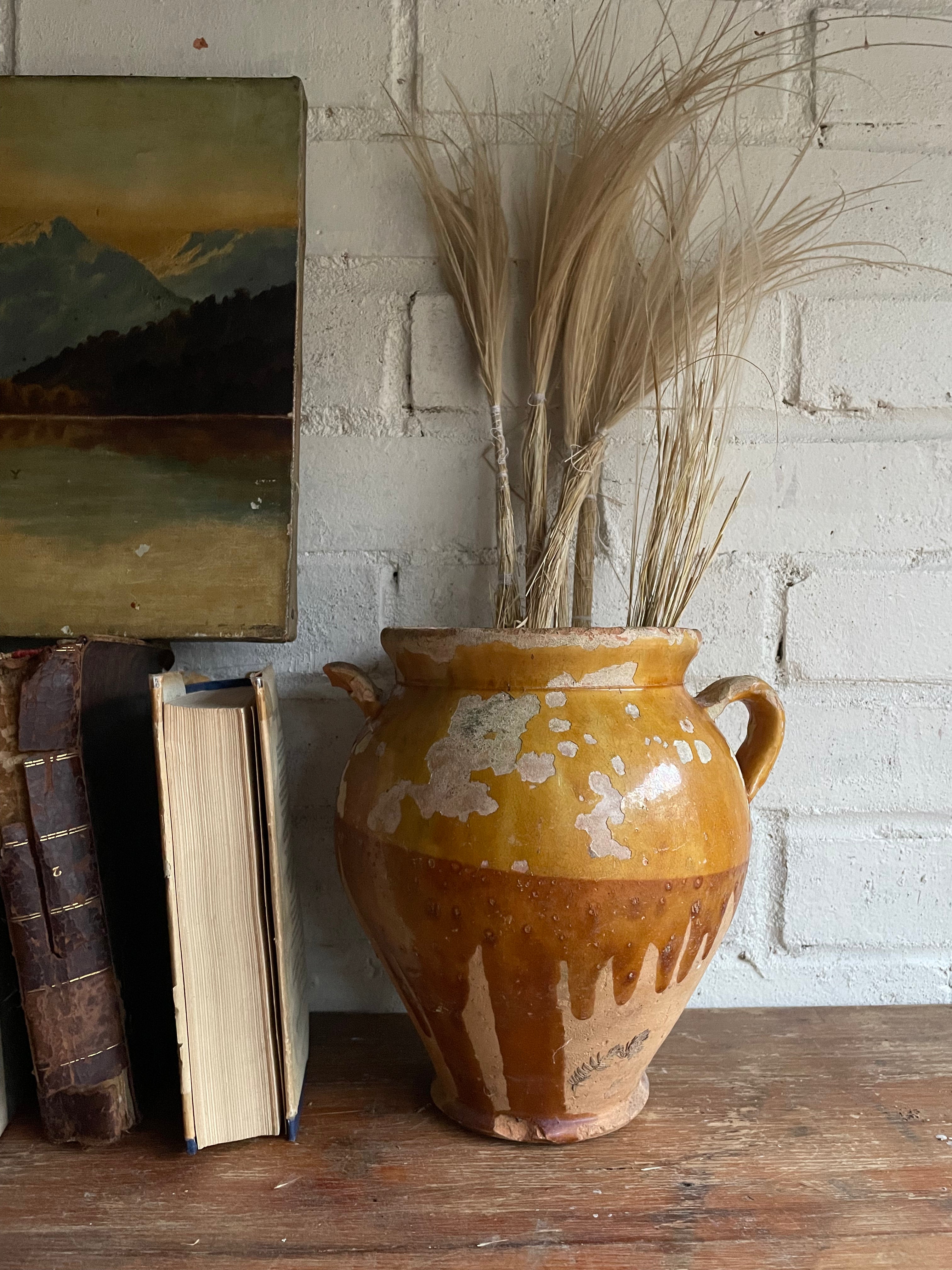 Small 19th Century French Yellow Confit Pot