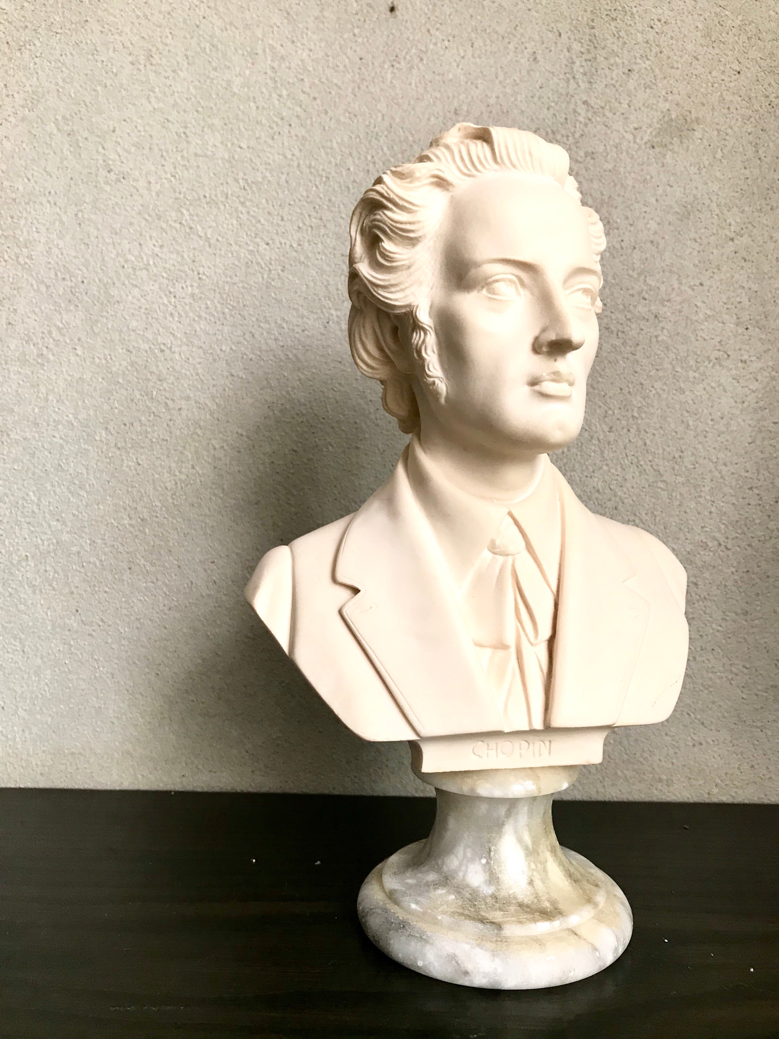 Signed Italian Bust of Chopin