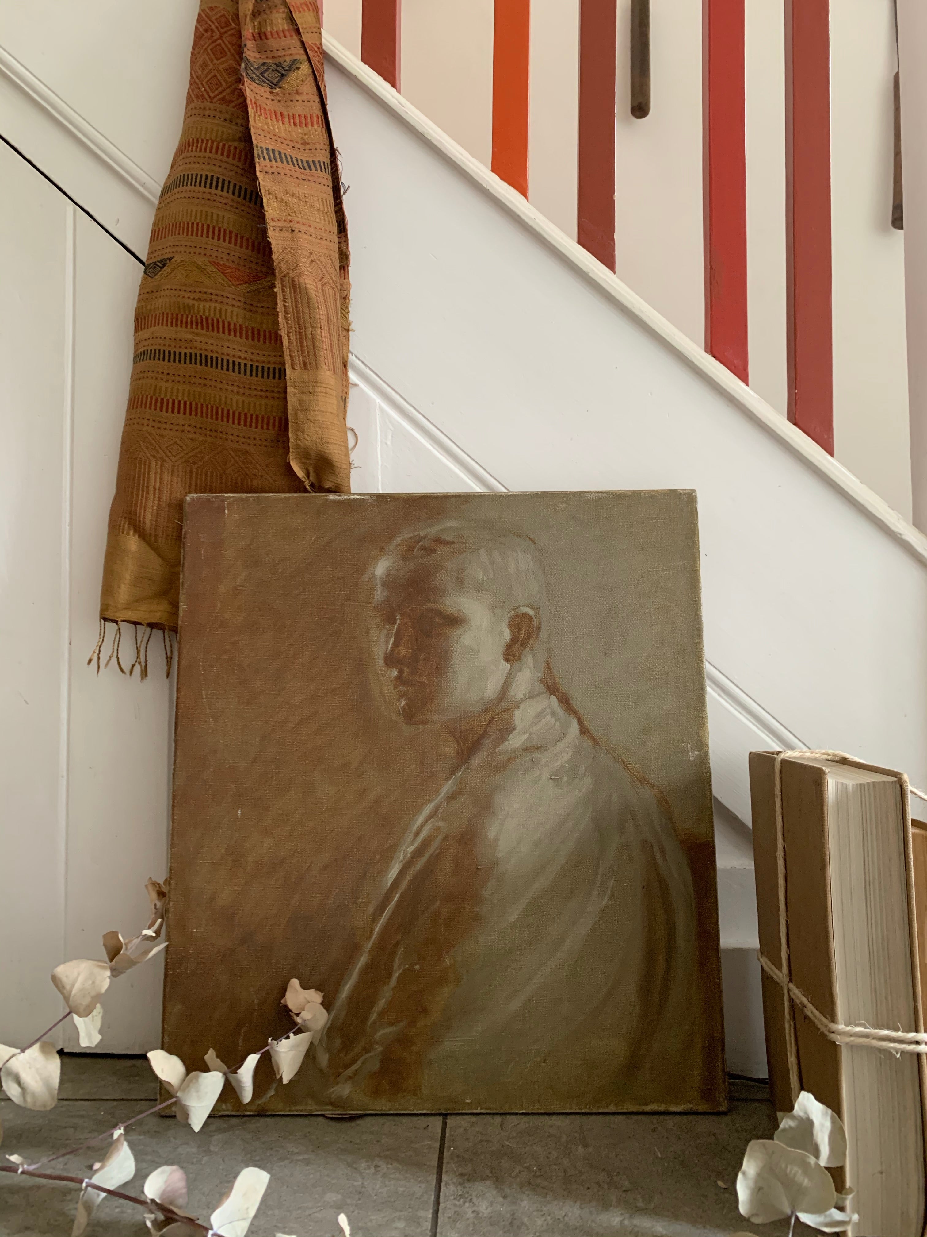 Portrait In Neutral Hues- Oil on Canvas – Reclectic