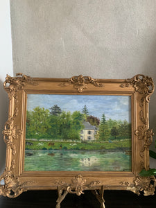 Small French Signed Oil on Panel