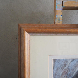 Reclining Nude - Framed Midcentury Pastel