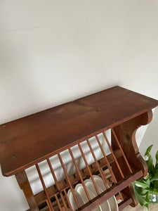 Vintage penny pine plate rack