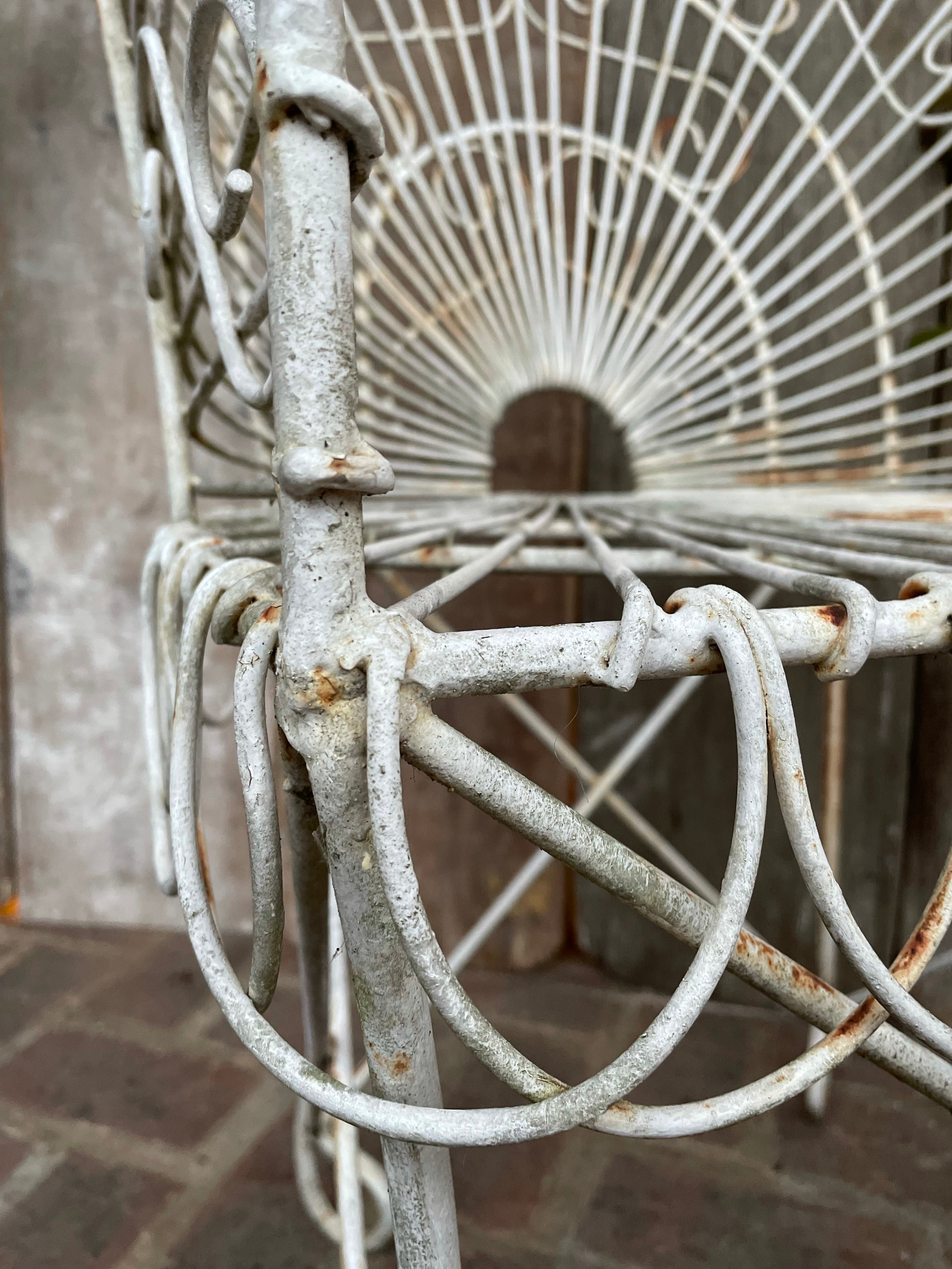 Beautiful Vintage Wire Work High Backed Chair