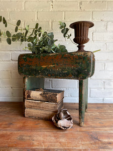 Rustic Green Stool