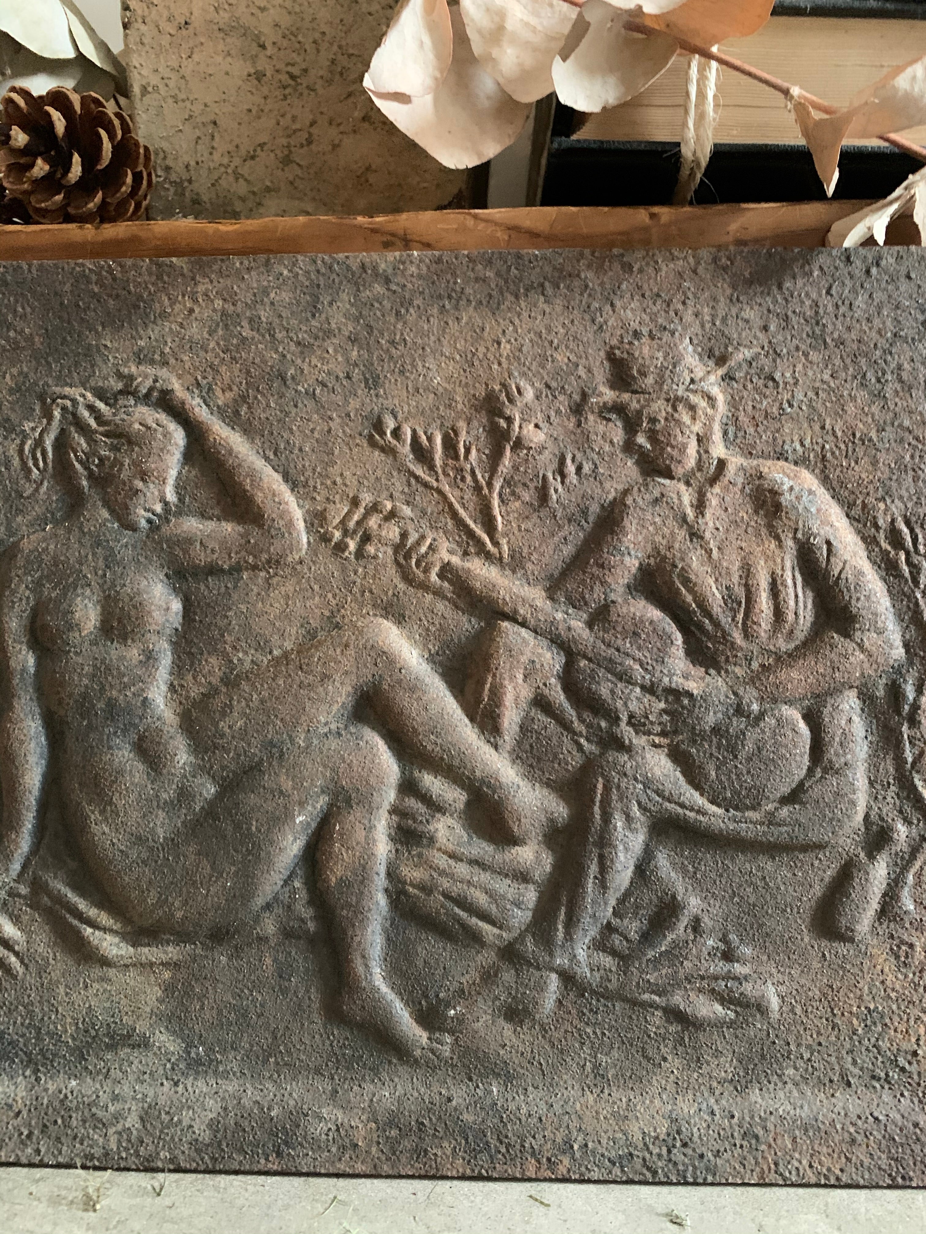 Antique Cast Iron Relief