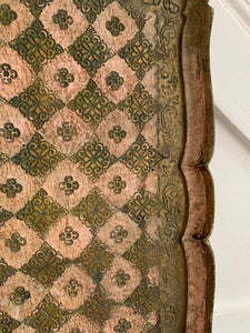 Large Pink Florentine Gilt Tray