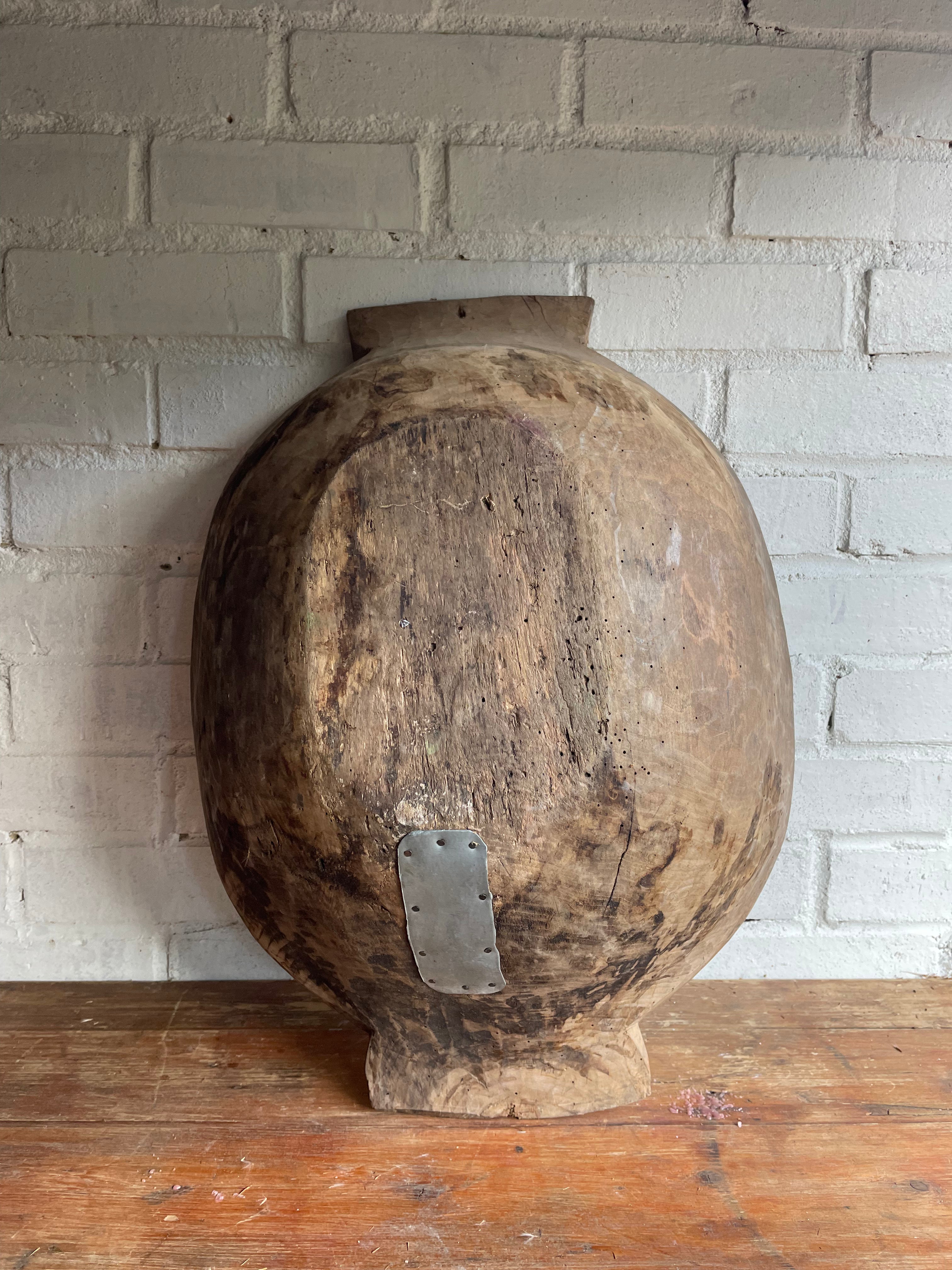 Large Wooden Dough Bowl