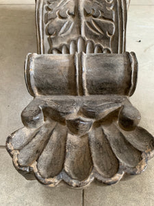 Decorative Carved  Wood Wall Shelf