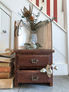 Table Top Drawers with Brass Handles