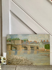 Old Stone Bridge: Oil on Board