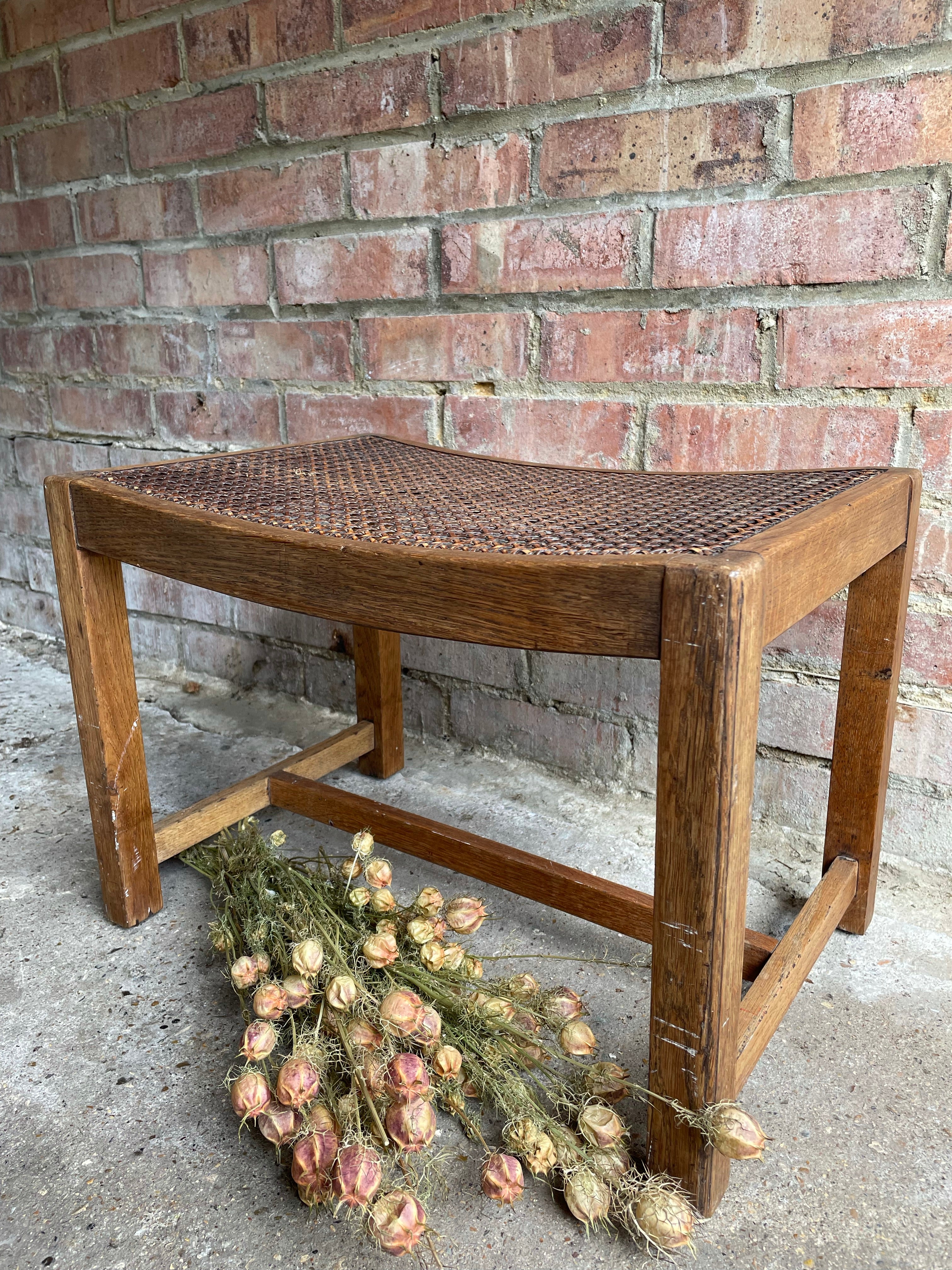 Wood & Cane Stool