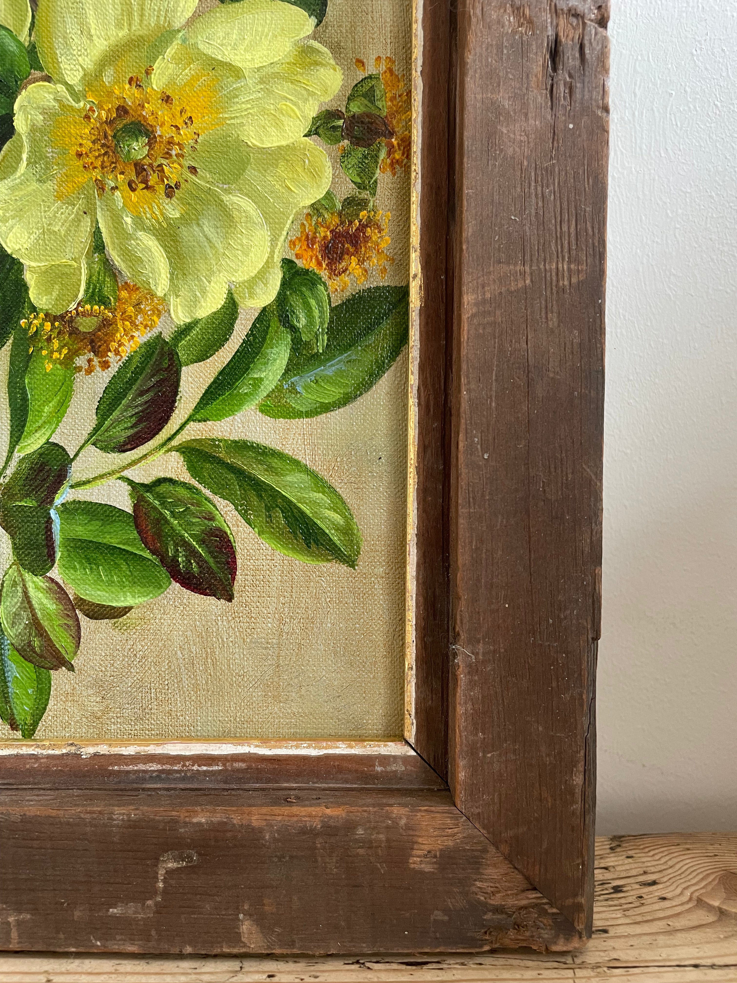 Small Floral Still Life: Oil on Canvas