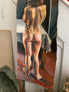Oil on Unstretched Canvas by Dennis Gilbert