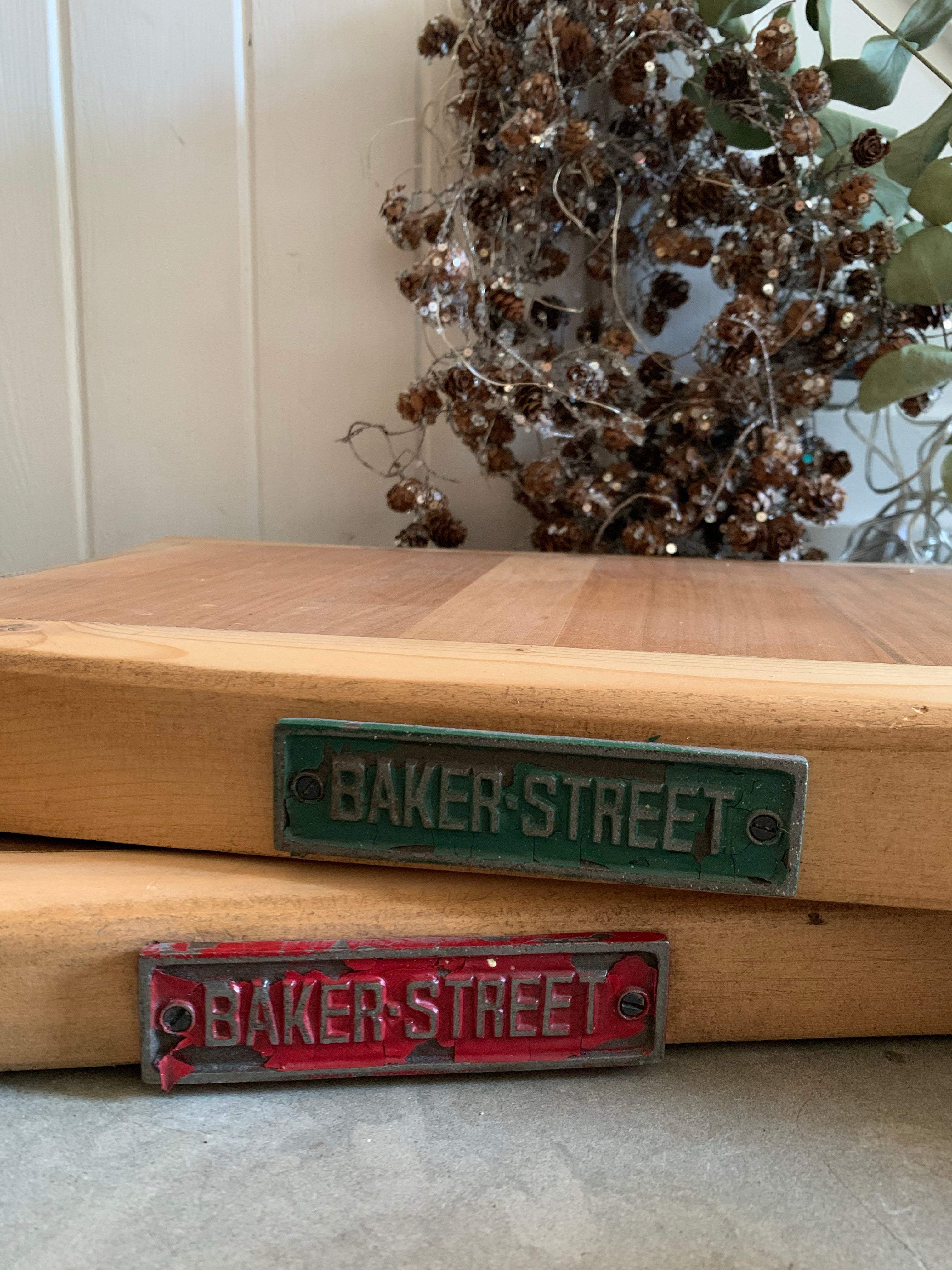 Reclaimed Wood Chopping Block (with green plaque)